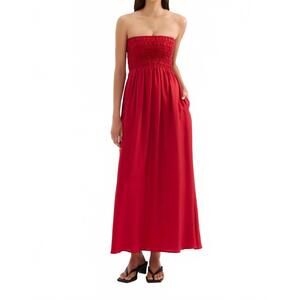 NEW NUDE LUCY zuri tencel maxi dress in crimson